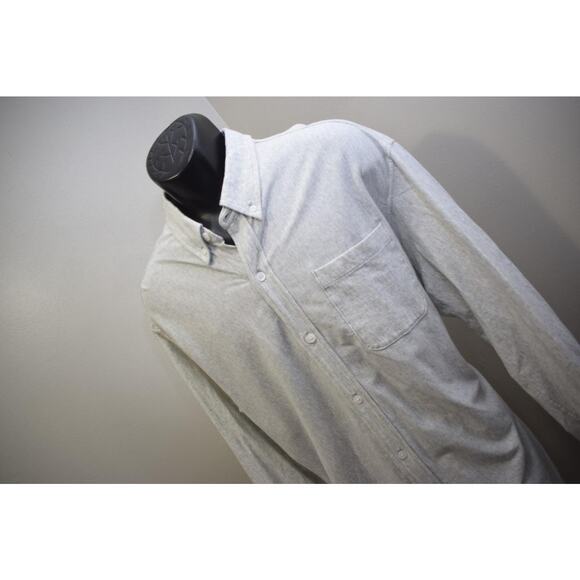 Duluth Trading Co. Camp Shirt Gray Long Sleeve Button Up Work Shirt Mens Size XL - Picture 1 of 8